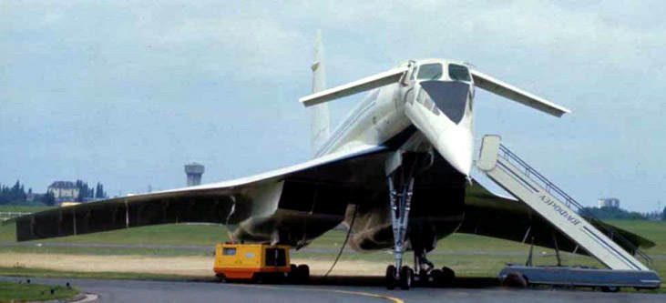 Tupolev 144-D Supersonic Transport, Paris Air Show, 1979.