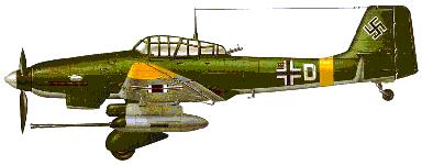 Ju 87 Stuka Note: under wing 37 mm cannons for busting up Tanks