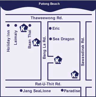 Map to King Art Stud Studio Art Gallery Oil Paintings Patong Beach Phuket Thailand