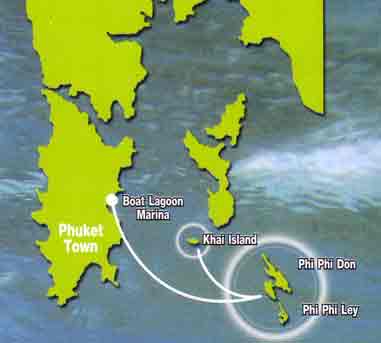 Phuket Tropical Marine - Speedboat Tours Maya Bay map