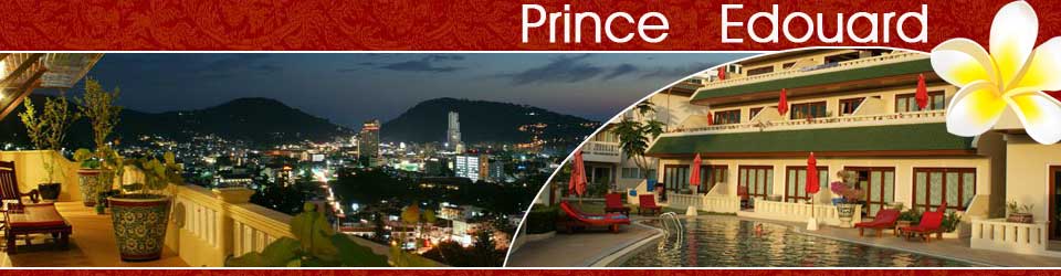 Prince Edouard Resort Apartments is located on a hillside with fantastic view over Patong Bay, Phuket Island