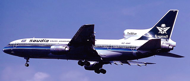 SAUDIA (Saudi Arabian Airlines) Lockheed L-1011 TriStar flown by Capt. Chuck Hewitt, 1979.