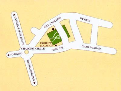 Map to Land and Houses Park -  Phuket Real Estate Housing Development Project
