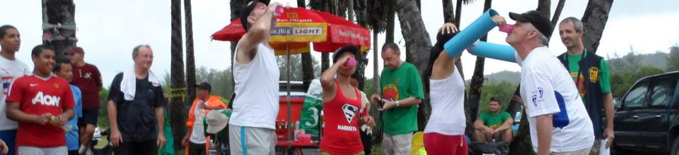 Phuket Hash House Harriers Drinking Club with a Running Problem, drinks every Saturday.
